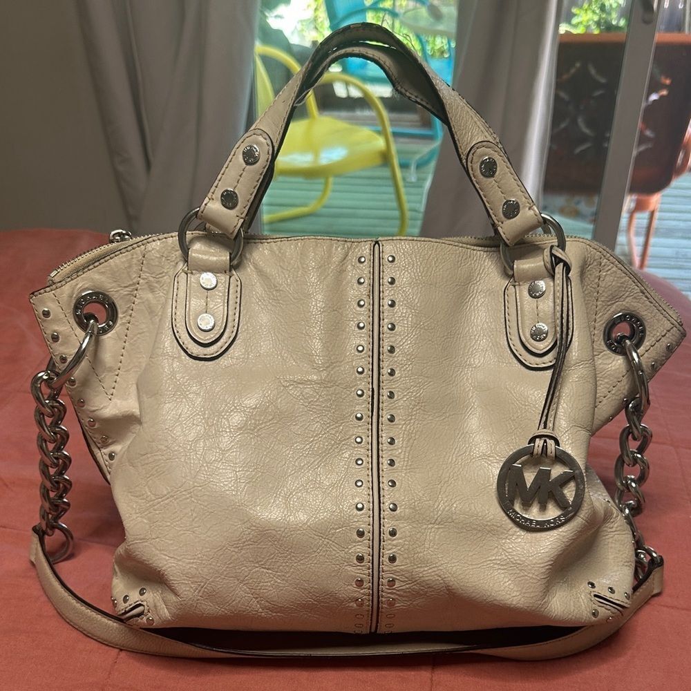 Michael Kors Cream Studded Purse